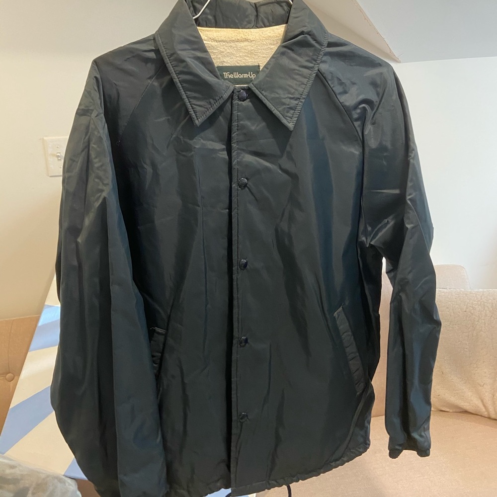 Navy blue trench coat